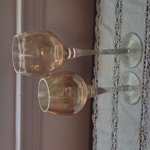 New amber glass candle cup holders